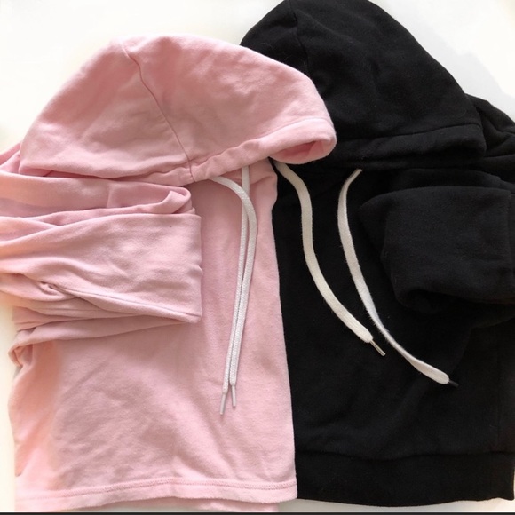 2 crop hoodies size small - Picture 1 of 1